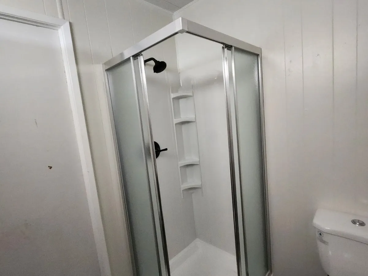 Shower enclosure and fixture install