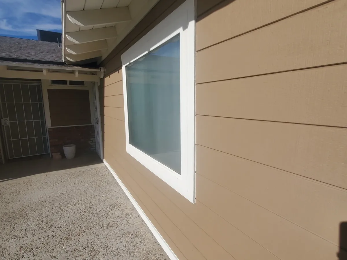 Siding and window trim detail